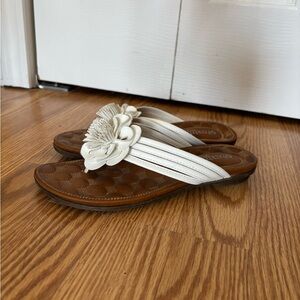 White Floral Women's Sandals